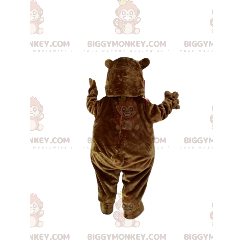 Mollige bruine beer BIGGYMONKEY™ mascottekostuum. Mollige Mollige bruine beer BIGGYMONKEY™ mascottekostuum. Mollige