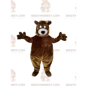 Dicker Braunbär BIGGYMONKEY™ Maskottchen-Kostüm. Pralles