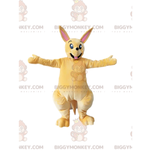 Kostým maskota BIGGYMONKEY™ světle béžového klokana. Kostým