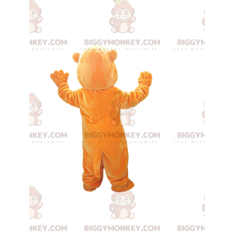 Very Smiling Orange Beaver BIGGYMONKEY™ Mascot Costume. beaver