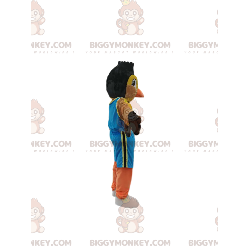 BIGGYMONKEY™ mascottekostuum van kleurrijke mus in BIGGYMONKEY™ mascottekostuum van kleurrijke mus in