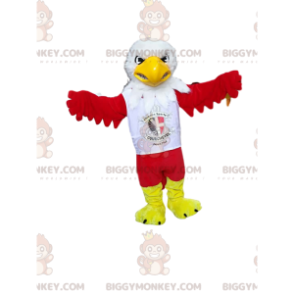 Στολή μασκότ Red Eagle BIGGYMONKEY™ με φανέλα υποστηρικτή. στολή αετού - Μασκότ πουλιών - BIGGYMONKEY_012775 - BiggyMonkey.com