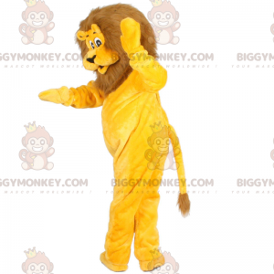 Kostým maskota žlutého a hnědého lva BIGGYMONKEY™ –