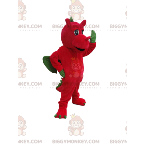 Costume de mascotte BIGGYMONKEY™ de dragon rouge avec des ailes