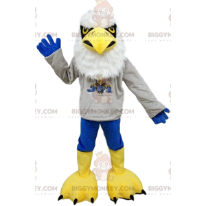 Weißer Adler BIGGYMONKEY™ Maskottchenkostüm mit