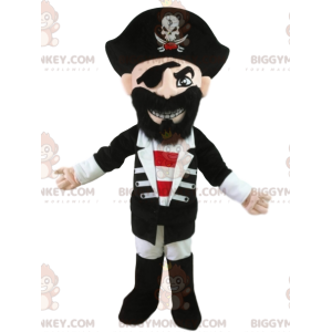 Traje de mascote pirata BIGGYMONKEY™ em traje tradicional.