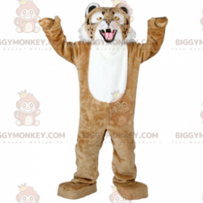 BIGGYMONKEY™ Luipaard Cheetah Bruin Wit en Zwart Mascottekostuum - Mascottes van de tijger - BIGGYMONKEY_01482 - BiggyMonkey.com