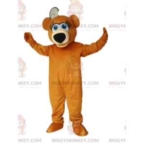 Superglad brun björnbjörn BIGGYMONKEY™ maskotdräkt.