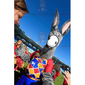 BIGGYMONKEY™ Mascot Costume Gray Donkey With Big Ears -