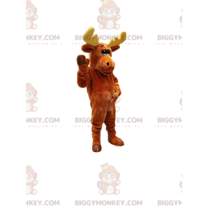 Brown Caribou BIGGYMONKEY™ Mascot Costume. caribou costume –