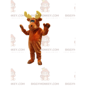 Hnědý kostým maskota Caribou BIGGYMONKEY™. kostým karibu –