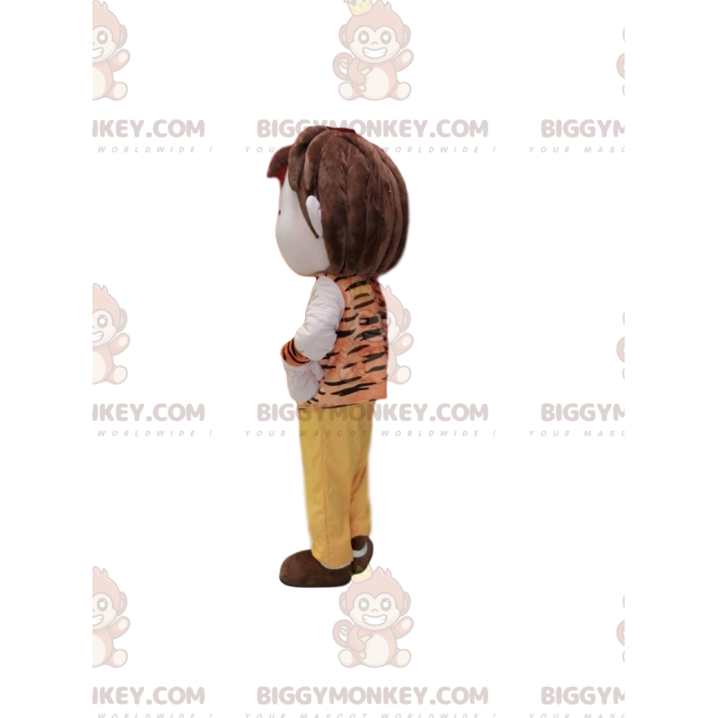 Costume de mascotte BIGGYMONKEY™ de garçon avec une tenue de Costume de mascotte BIGGYMONKEY™ de garçon avec une tenue de