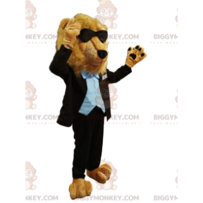  Maskot BIGGYMONKEY™ Kostým lva v černém kostýmu se slunečními brýlemi - Maskoti lva - BIGGYMONKEY_012805 - BiggyMonkey.com