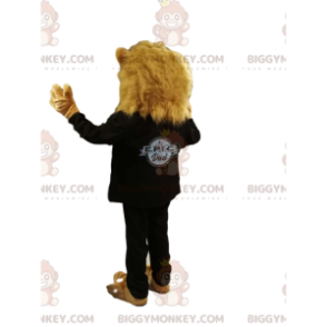 BIGGYMONKEY™ maskotkostyme av løve i svart kostyme, med solbriller - Løve maskoter - BIGGYMONKEY_012805 - BiggyMonkey.com