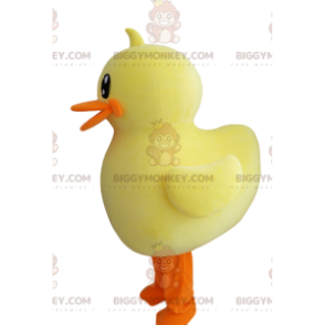 Very Smiling Yellow Chick BIGGYMONKEY™ Mascot Costume. chick