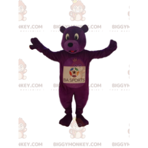 Entusiastisk lila björn BIGGYMONKEY™ maskotdräkt. lila björndräkt - Bärmaskot - BIGGYMONKEY_012816 - BiggyMonkey.com