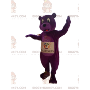 Entusiastisk lila björn BIGGYMONKEY™ maskotdräkt. lila björndräkt - Bärmaskot - BIGGYMONKEY_012816 - BiggyMonkey.com