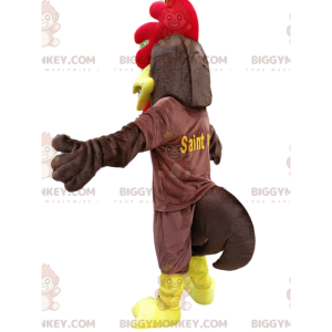 Costume da mascotte BIGGYMONKEY™ pollo marrone, con un