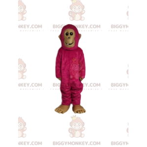 Fushia aap BIGGYMONKEY™ mascottekostuum. Fuchsia aap kostuum -