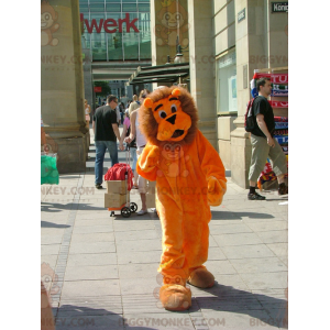 Traje de mascote BIGGYMONKEY™ bonito e todo peludo de leão