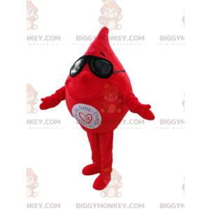 Στολή μασκότ BIGGYMONKEY™ Blood Drop με γυαλιά ηλίου -