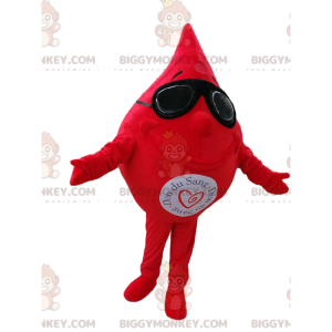 Στολή μασκότ BIGGYMONKEY™ Σταγόνας Αίματος με γυαλιά ηλίου