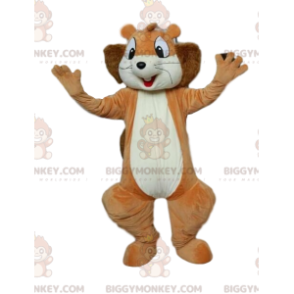 Super entusiastisk egern BIGGYMONKEY™ maskotkostume. Egern