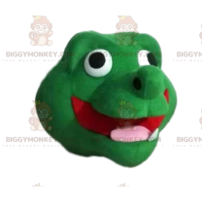 Superleuke groene draak BIGGYMONKEY™ mascottekostuum hoofd -