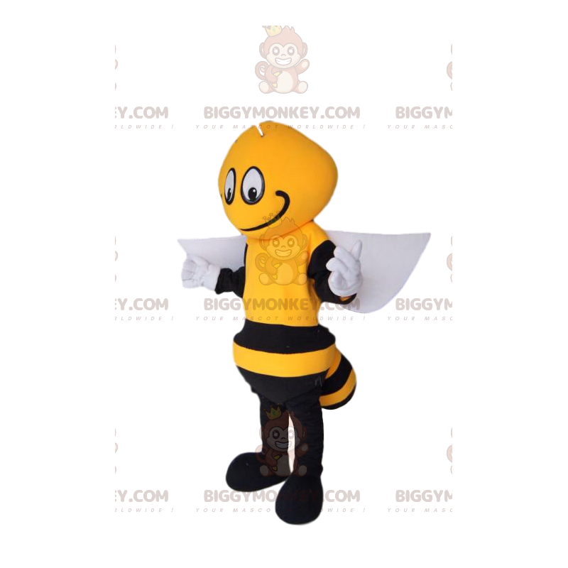 BIGGYMONKEY™ Costume da mascotte Ape gialla e Formato L (175-180 CM)