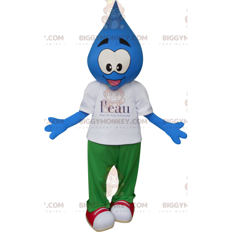 Traje de mascote de boneco de neve BIGGYMONKEY™ com cabeça de Traje de mascote de boneco de neve BIGGYMONKEY™ com cabeça de