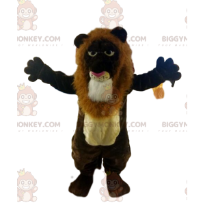 Bruine leeuw BIGGYMONKEY™ mascottekostuum, met grote manen.