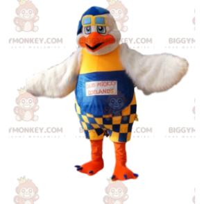  Στολή μασκότ Seagull BIGGYMONKEY™ με μπλε και κίτρινες φόρμες. - Μασκότ ψαριών - BIGGYMONKEY_012839 - BiggyMonkey.com