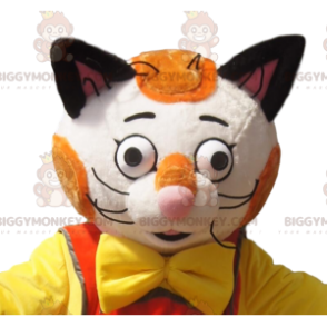 BIGGYMONKEY™ Maskottchen-Kostüm in Weiß und Ingwer mit braunem