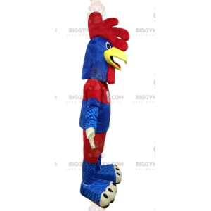 Kip BIGGYMONKEY™ mascotte kostuum blauw en rood sportkleding -