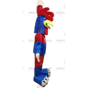 Chicken BIGGYMONKEY™ Mascot Costume Blue & Red Sportswear –