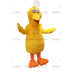 Disfraz de mascota BIGGYMONKEY™ de pato amarillo muy cómico.