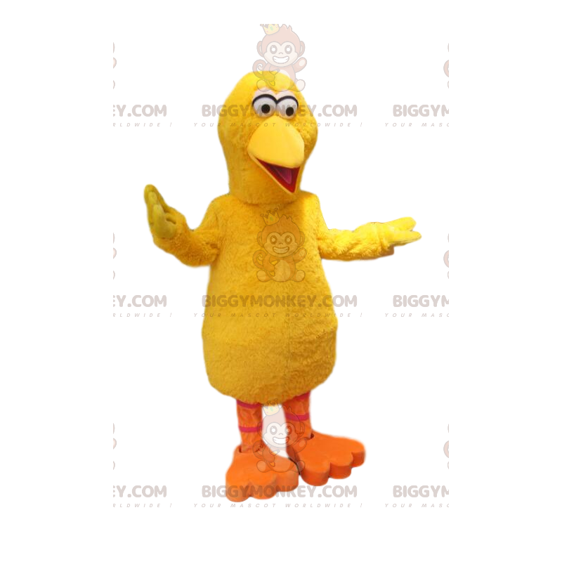 Costume de mascotte BIGGYMONKEY™ de canard jaune très comique. Costume de mascotte BIGGYMONKEY™ de canard jaune très comique.