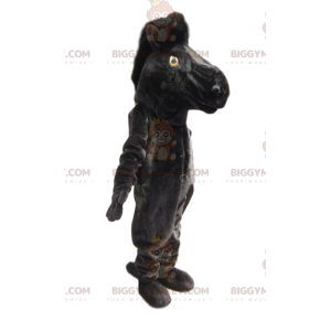 Costume de mascotte BIGGYMONKEY™ de cheval noir. Costume de