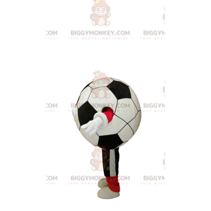 Mascote da bola de futebol amarela e verde Cortar L (175-180CM)