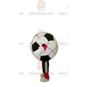 Balón de fútbol sonriente BIGGYMONKEY™ Disfraz de mascota en ropa deportiva - Mascotas de objetos - BiggyMonkey.com