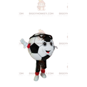 Balón de fútbol sonriente BIGGYMONKEY™ Disfraz de mascota en ropa deportiva - Mascotas de objetos - BiggyMonkey.com
