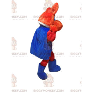BIGGYMONKEY™ Mascot Costume Red Fox In Superhero Outfit -