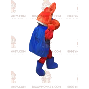 BIGGYMONKEY™ Maskotdräkt Röd räv i superhjälteoutfit -