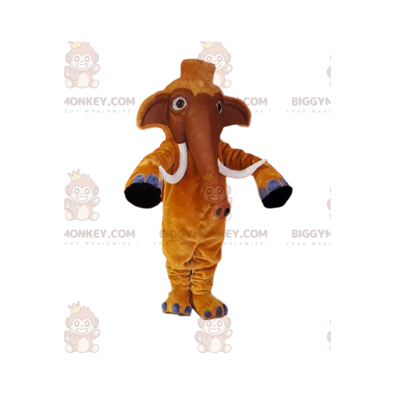 Braunes Mammut BIGGYMONKEY™ Maskottchenkostüm mit schönen Braunes Mammut BIGGYMONKEY™ Maskottchenkostüm mit schönen