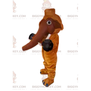 Braunes Mammut BIGGYMONKEY™ Maskottchenkostüm mit schönen