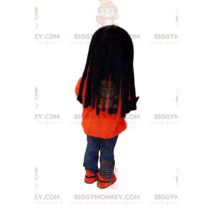 Disfraz de mascota BIGGYMONKEY™ de hombre con vaqueros, rastas