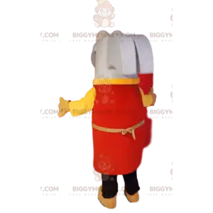 Σούπερ χαρούμενη στολή μασκότ BIGGYMONKEY™ White Hammer με