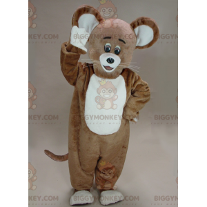 Traje de mascote Jerry de rato marrom BIGGYMONKEY™ do desenho
