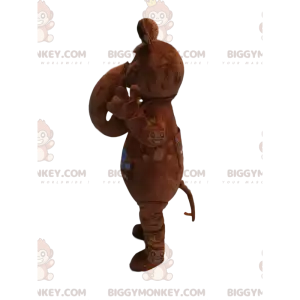 Original brown mammoth BIGGYMONKEY™ mascot costume. mammoth