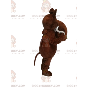 Costume de mascotte BIGGYMONKEY™ de mammouth marron original.